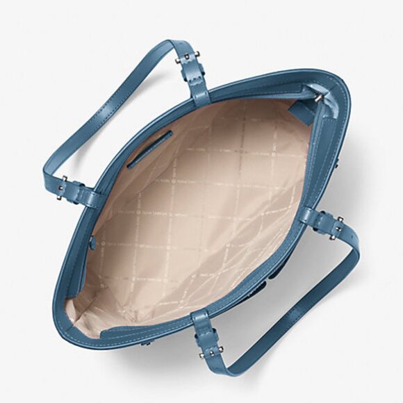 New Michael Kors Jet Set Travel Medium Double Pocket Tote Cornflower - Picture 3 of 3